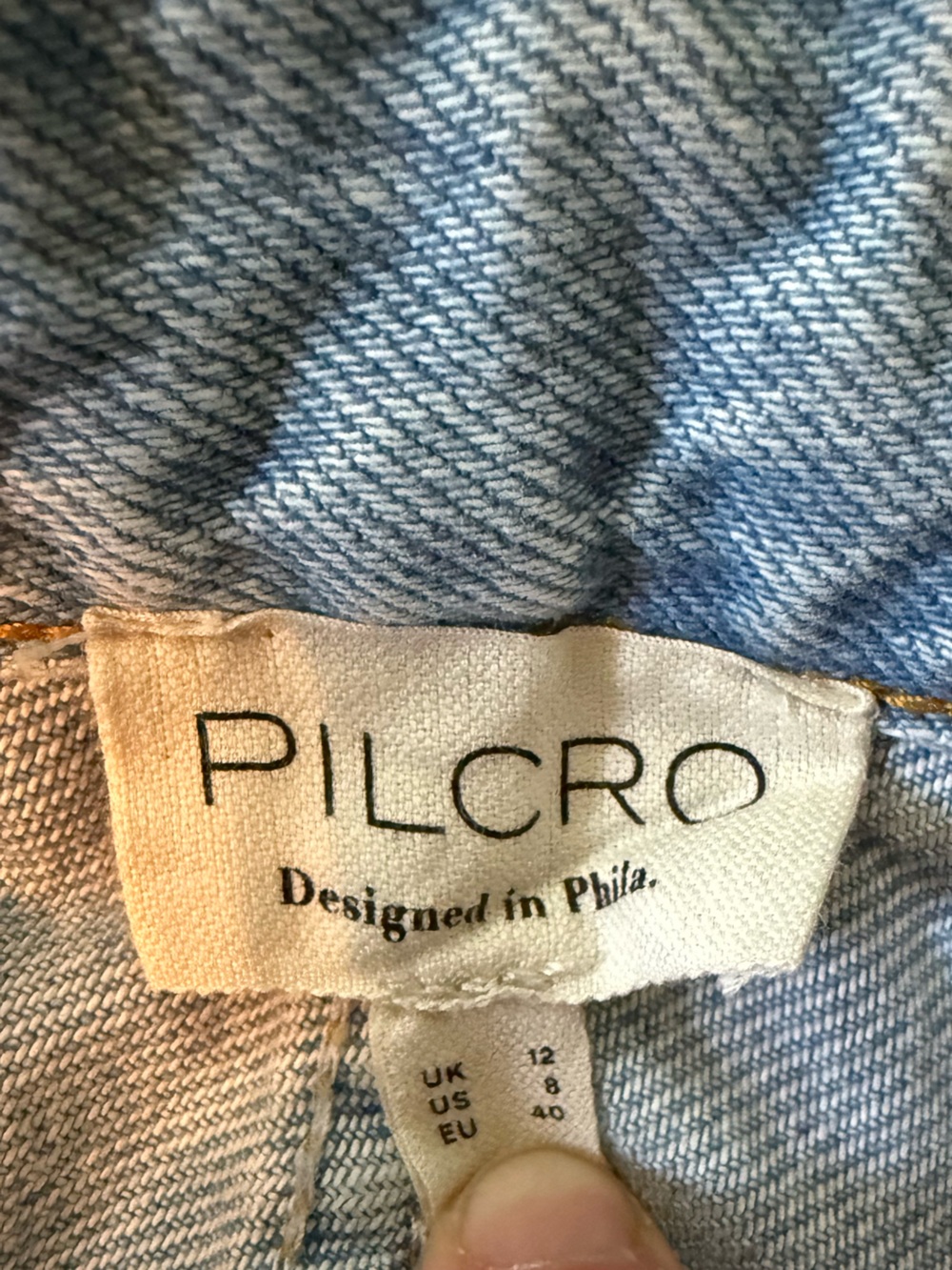 Pilcro by Anthropologie the Madi front Slit Denim Maxi Skirt Size 8 raw hem - Picture 3 of 3